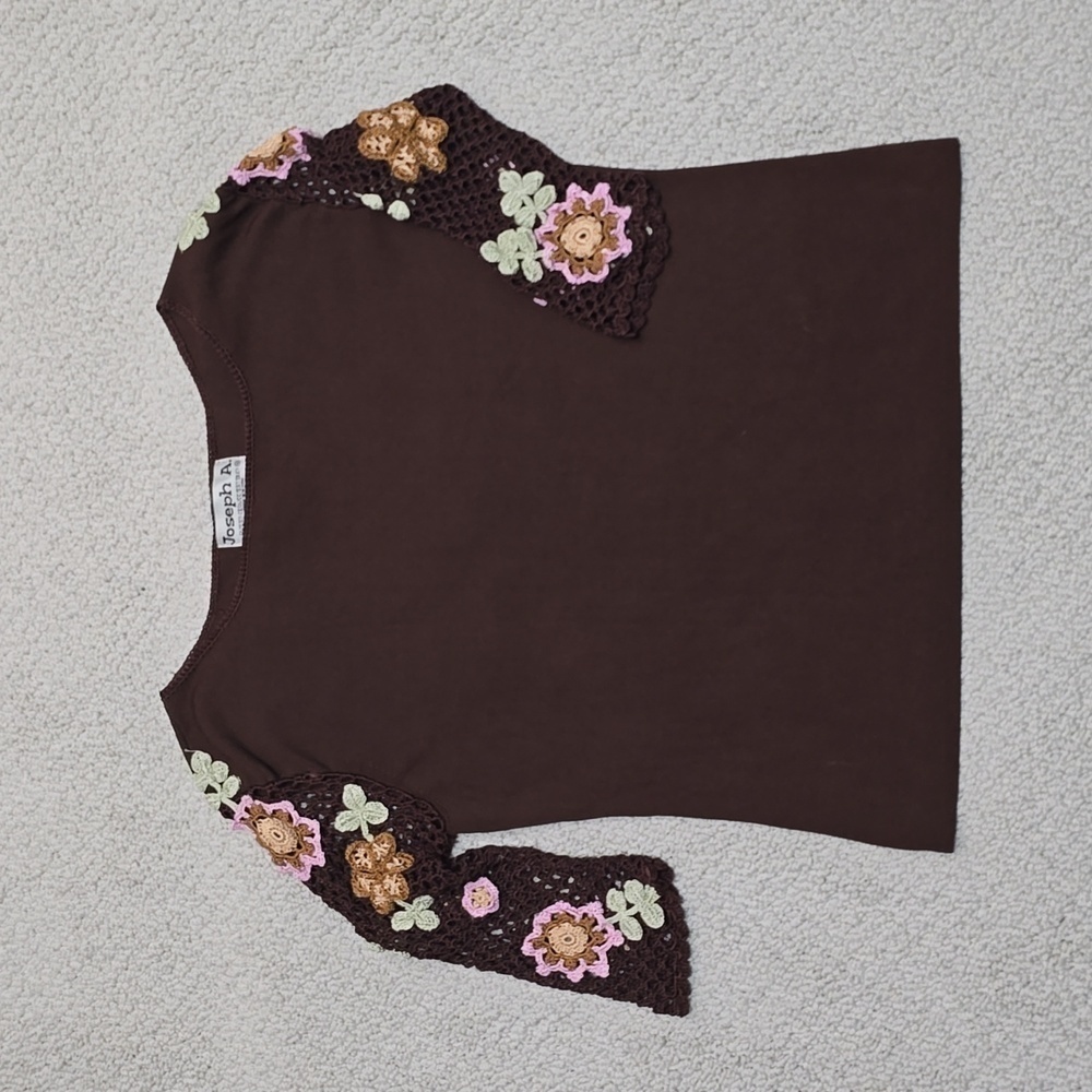 Floral Knit sleeve top